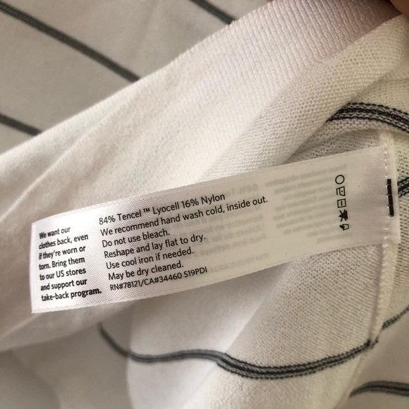 Eileen Fisher White Striped Tencel Coastal Grandma Top 2X - Picture 7 of 8